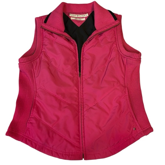 Tommy Hilfiger Pink Quilted Vest. Size Medium - Picture 1 of 7